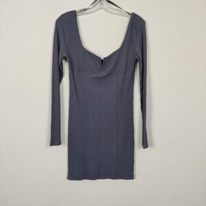 Forever 21 Women's Ribbed Bodycon Mini Dress Size Large NEW Square Neck